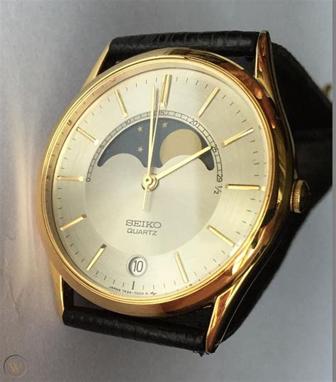 seiko moon phase watch vintage.